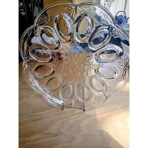 Vintage Savannah Clear Glass by Anchor Hocking 12 Egg and Relish Tray